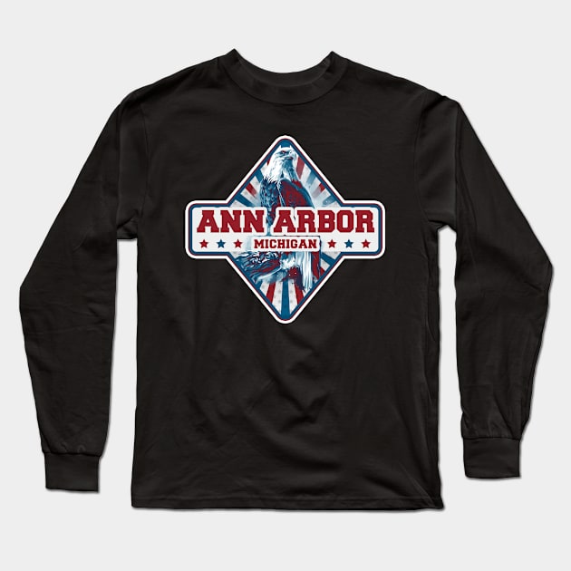 Ann Arbor city gift. Town in USA Long Sleeve T-Shirt by SerenityByAlex